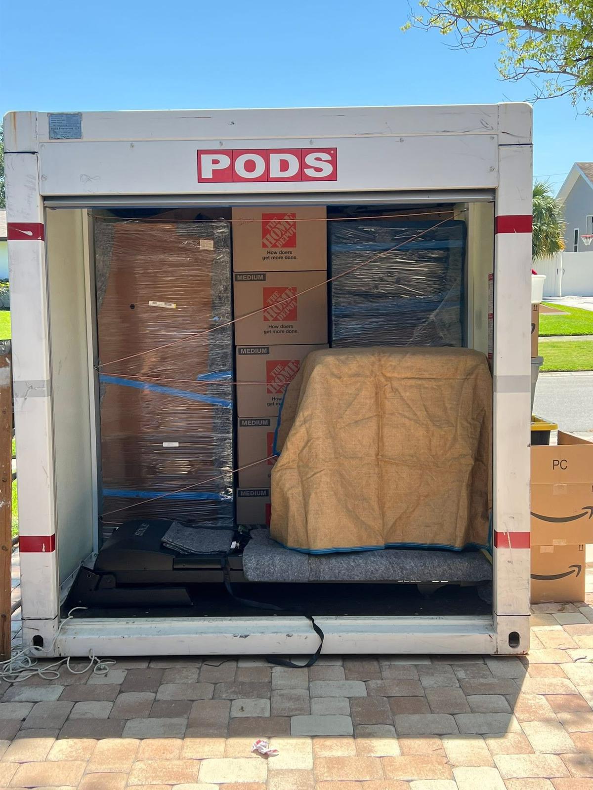 Portable container loading