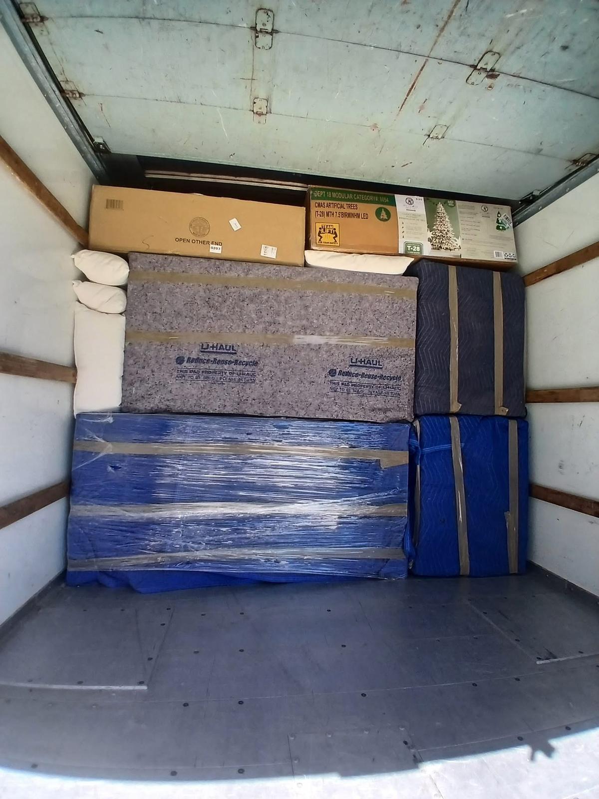 Wrapped furniture load